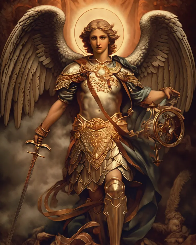 Archangel Michael with his sword
